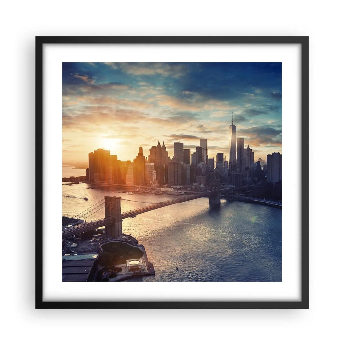 Poster in cornice nera - Il monumento alla cultura dell'occidente - 50x50 cm