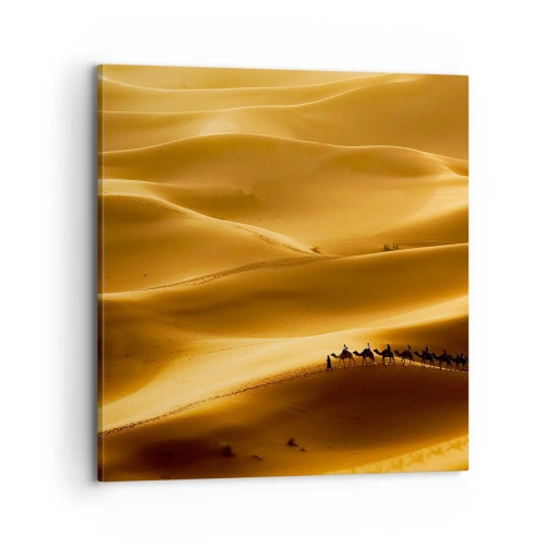 Quadro su tela - Stampe su Tela - La carovana sulle onde del deserto - 70x70 cm