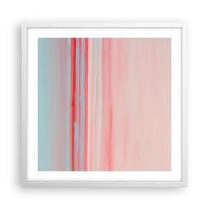 Poster in cornice bianca - Astrazione all'alba - 50x50 cm