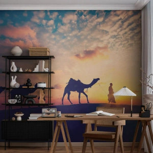 Fotomurali Autoadesivo Deluxe Sticker - Il misterioso spirito d'oriente - Paesaggio, Deserto, Cammello - 400x280 cm