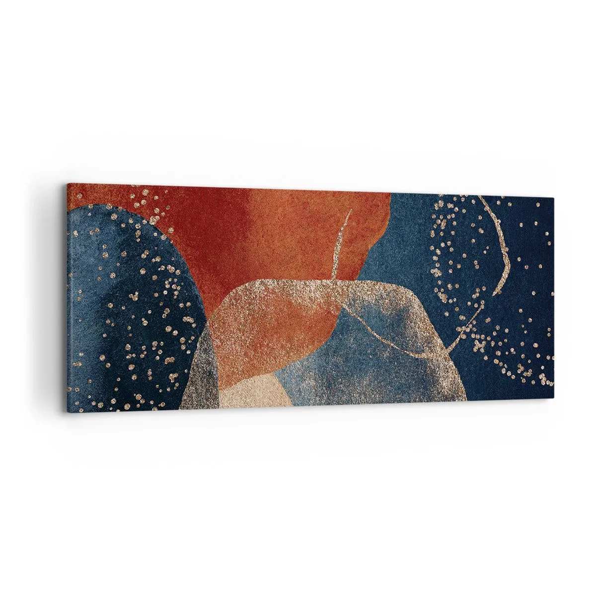 Quadro su tela - Stampe su Tela - Forme astratte nelle tonalità del rosso e del blu - 120x50cm - La leggerezza dell'essere - Decorazione murale moderna per soggiorno e camera da letto ARTTOR