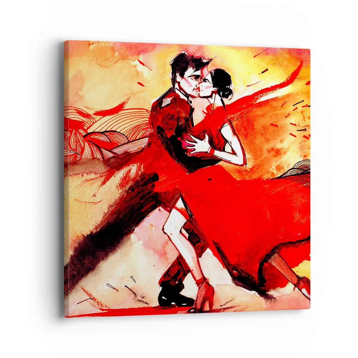 Quadro su tela - Stampe su Tela - Il ritmo porpora della passione - 40x40 cm