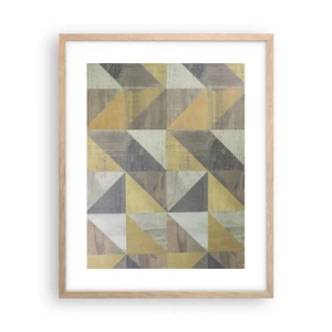 Poster in cornice rovere chiaro - Secondo i triangoli - 40x50 cm