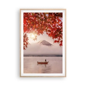 Poster in cornice rovere chiaro - Nell'atmosfera del Giappone - 61x91 cm