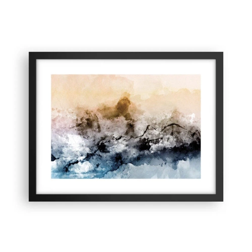 Poster in cornice nera - Immersi in una nuvola di nebbia - 40x30 cm
