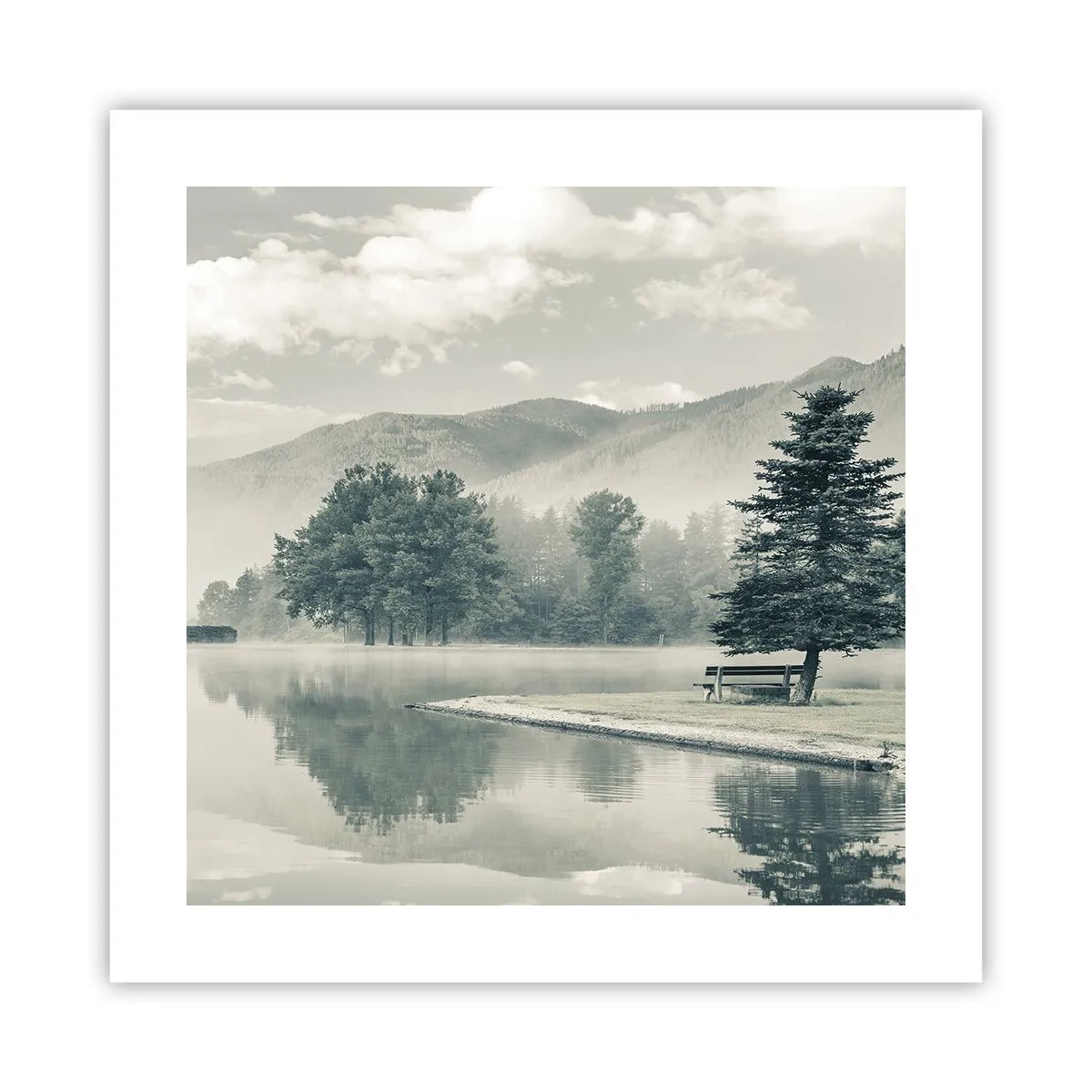 Poster - Il lago dorme ancora - 40x40 cm