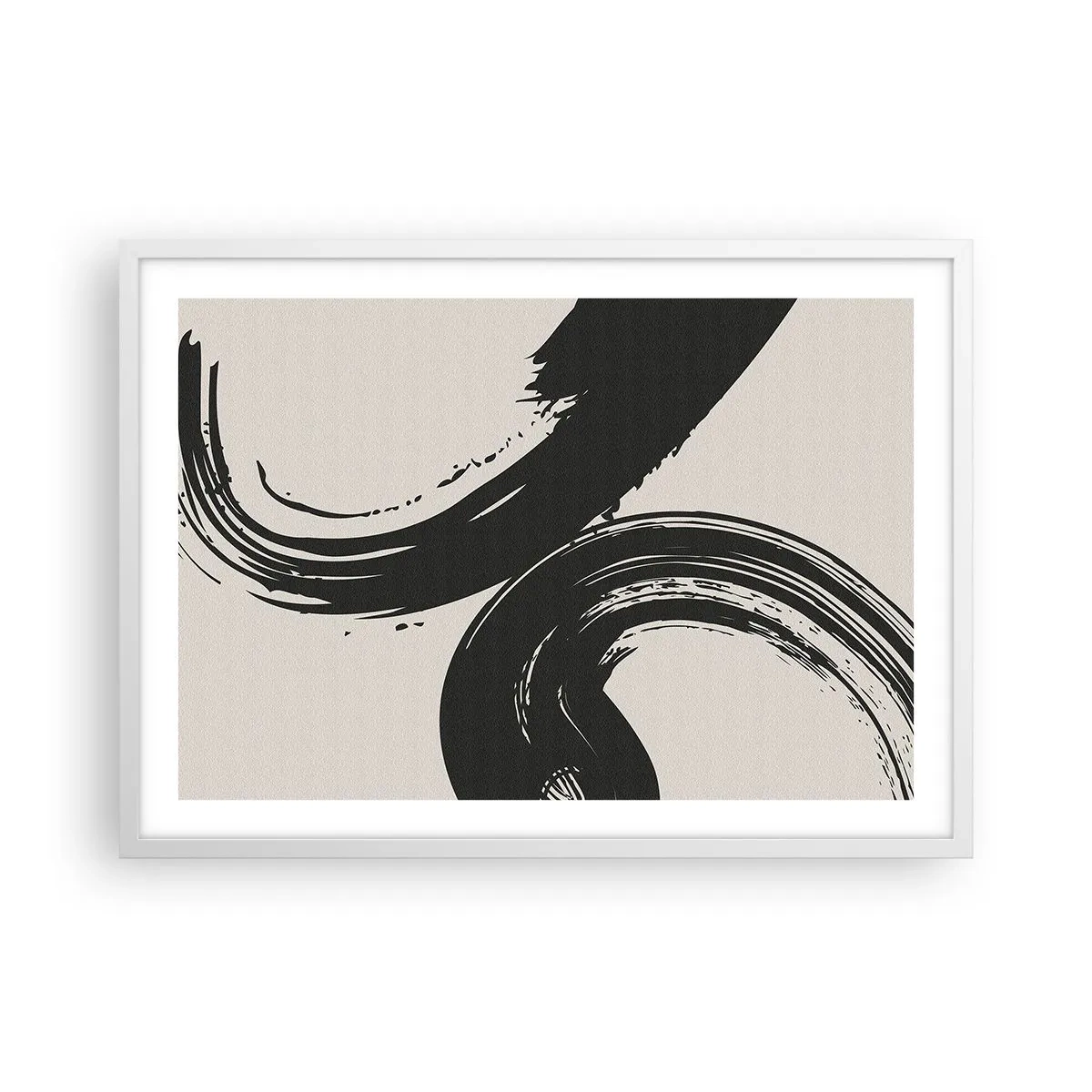 Poster in cornice bianca - Energico e circolare - 70x50 cm