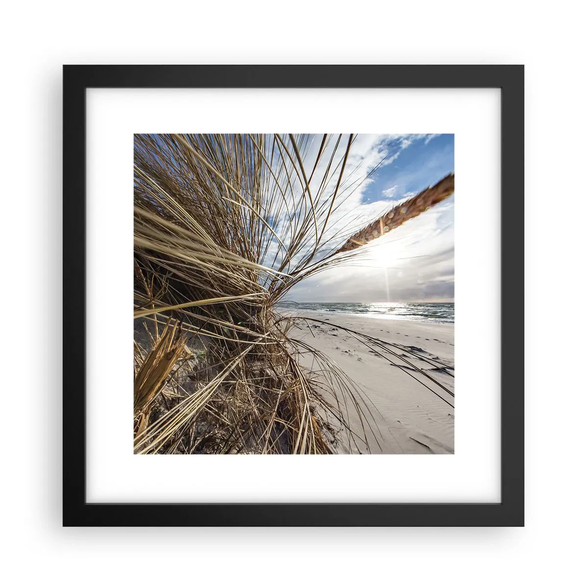 Poster in cornice nera - L'incontro degli elementi - 30x30 cm