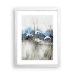 Poster in cornice bianca - Come la favola dei cigni selvatici - 30x40 cm