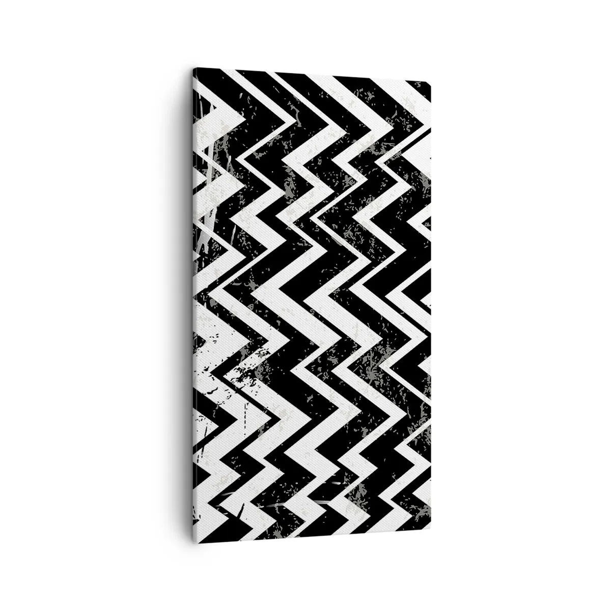 Quadro su tela - Stampe su Tela - Zig-bianco, zag-nero - 45x80 cm