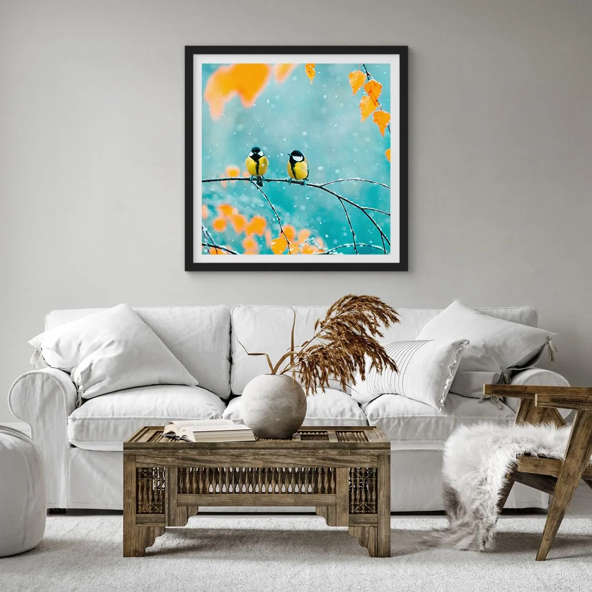 Poster in cornice nera - Pettegolezzi alati - 30x30 cm