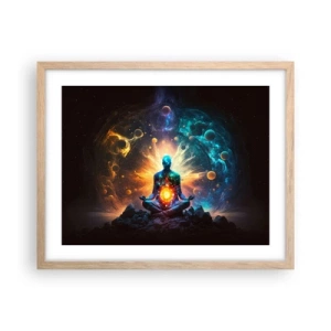 Poster in cornice rovere chiaro - Pace cosmica - 50x40 cm