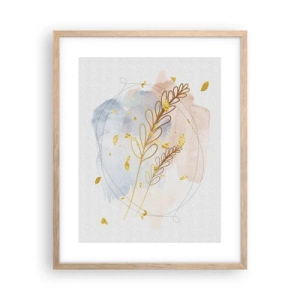 Poster in cornice rovere chiaro - Soffio d'oro - 40x50 cm