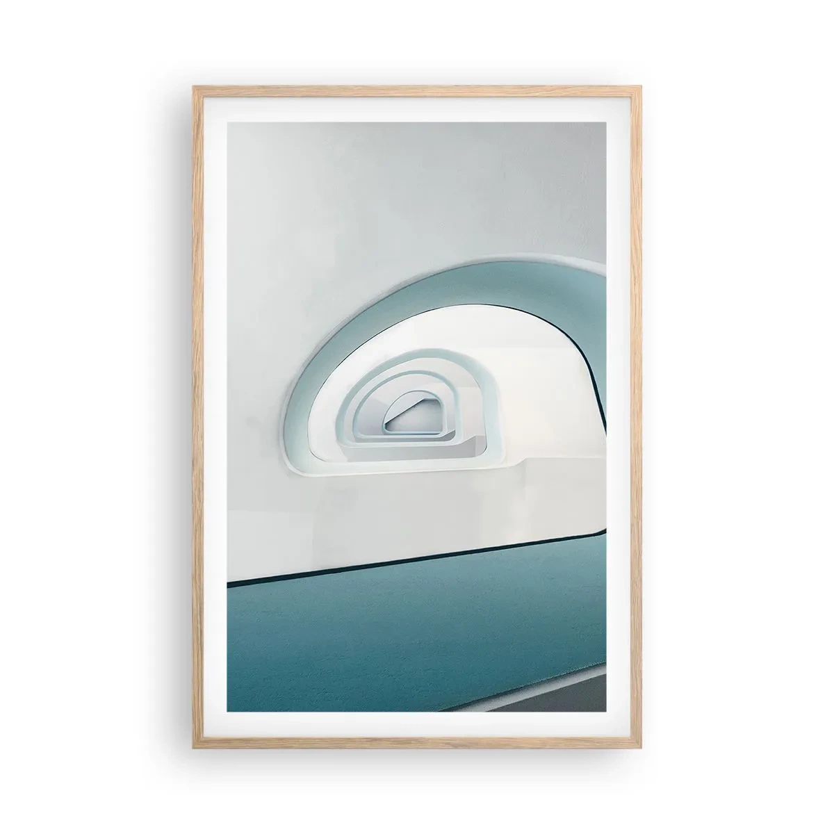 Poster in cornice rovere chiaro - Blu fino in fondo - 61x91 cm