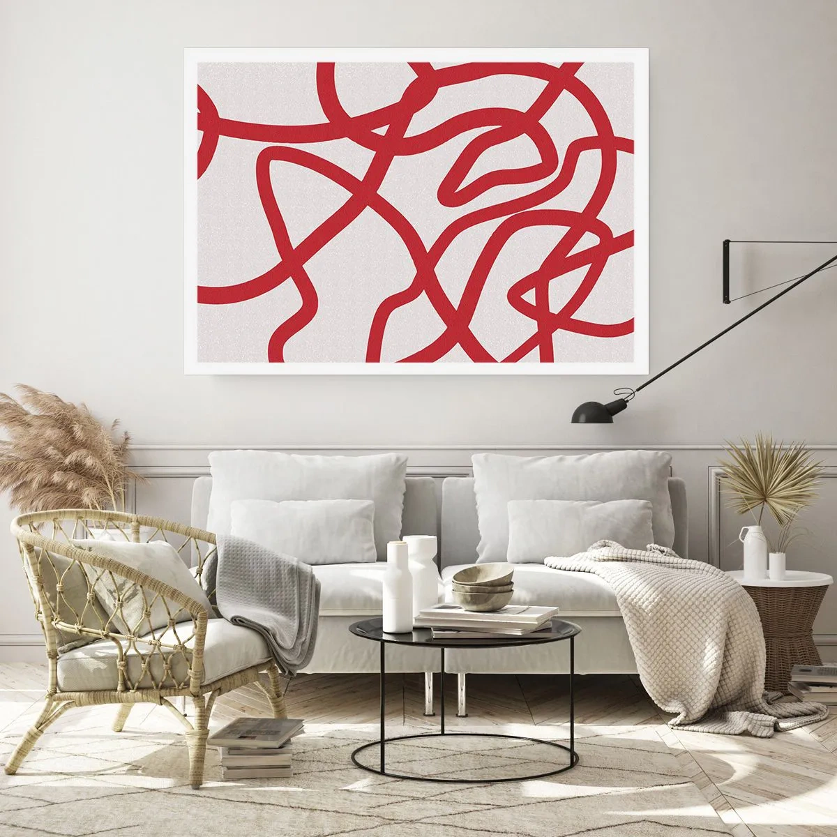 Poster - Rosso su bianco - 50x40 cm