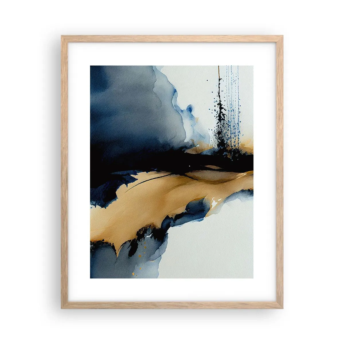 Poster in cornice rovere chiaro - Dietro la cortina - 40x50 cm