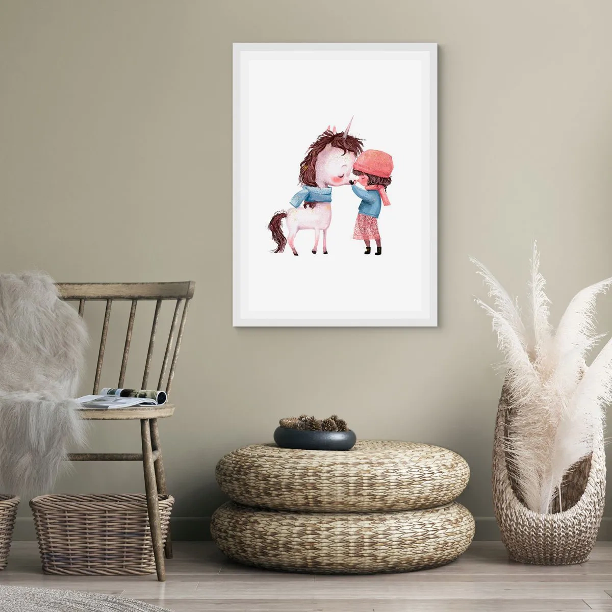 Poster in cornice bianca - Racconto d'inverno - 40x50 cm