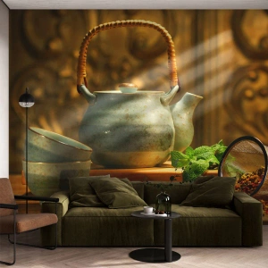 Fotomurali Premium Canvas - Trattato sul tè - Gastronomia, Tè, Erbe secche - 200x140 cm