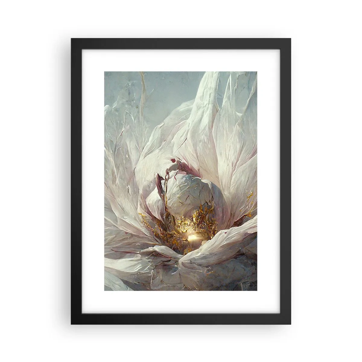 Poster in cornice nera - Fiorisce ogni cento anni - 30x40 cm