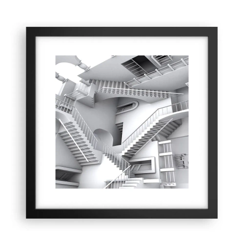 Poster in cornice nera - Il paradosso dello spazio - 30x30 cm