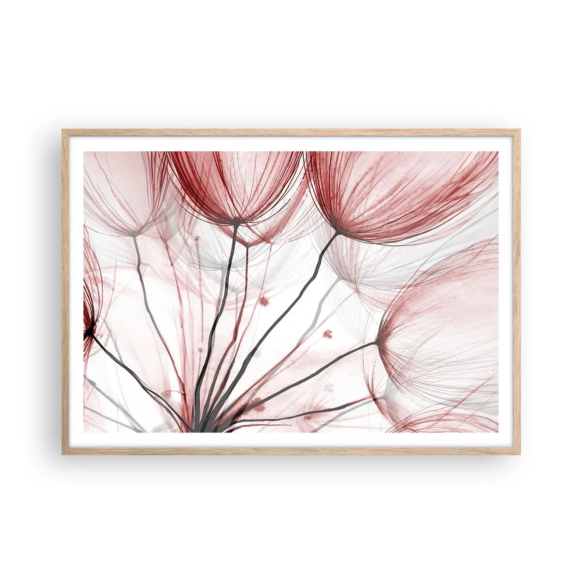 Poster in cornice rovere chiaro - Prima del decollo - 100x70 cm