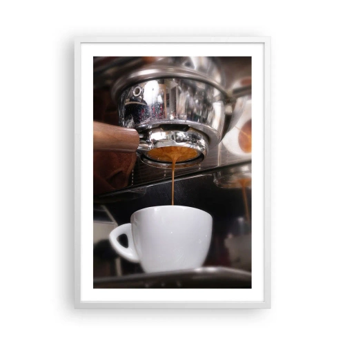 Poster in cornice bianca - Il miglior momento della giornata - 50x70 cm