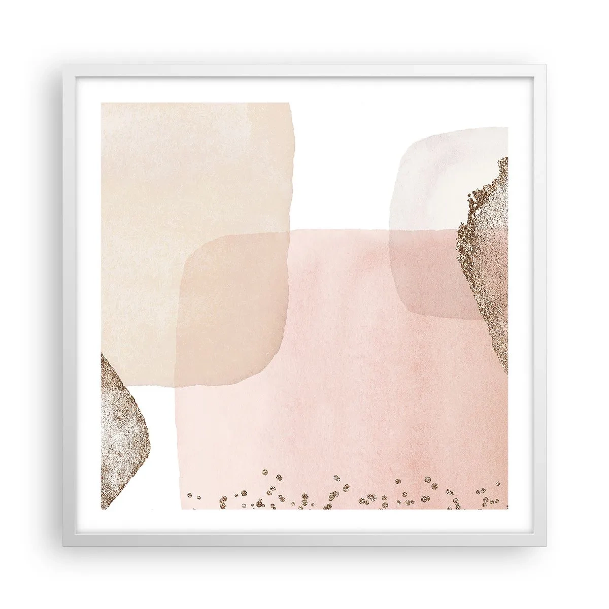 Poster in cornice bianca - Incontro attraverso il colore - 60x60 cm