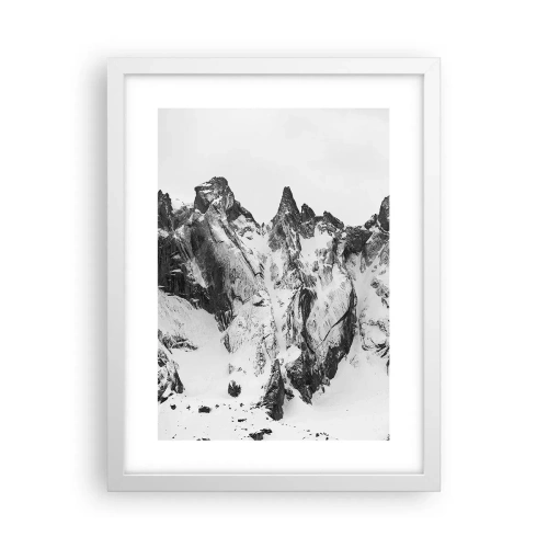 Poster in cornice bianca - Cresta minacciosa di granito - 30x40 cm