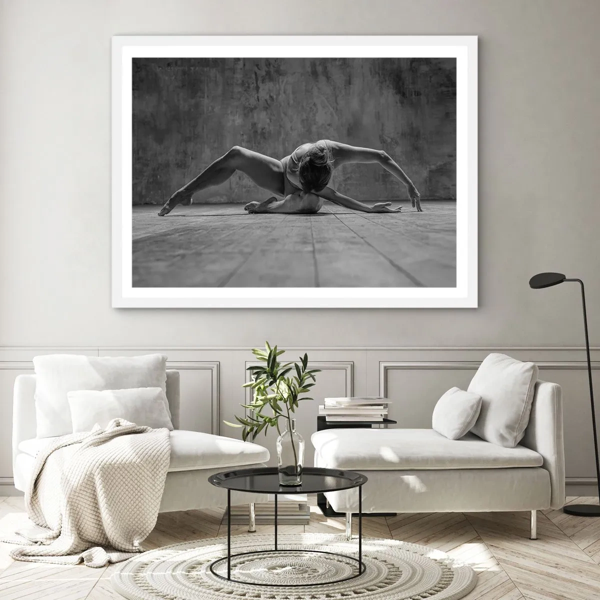 Poster in cornice bianca - Simmetria ritrovata - 70x50 cm