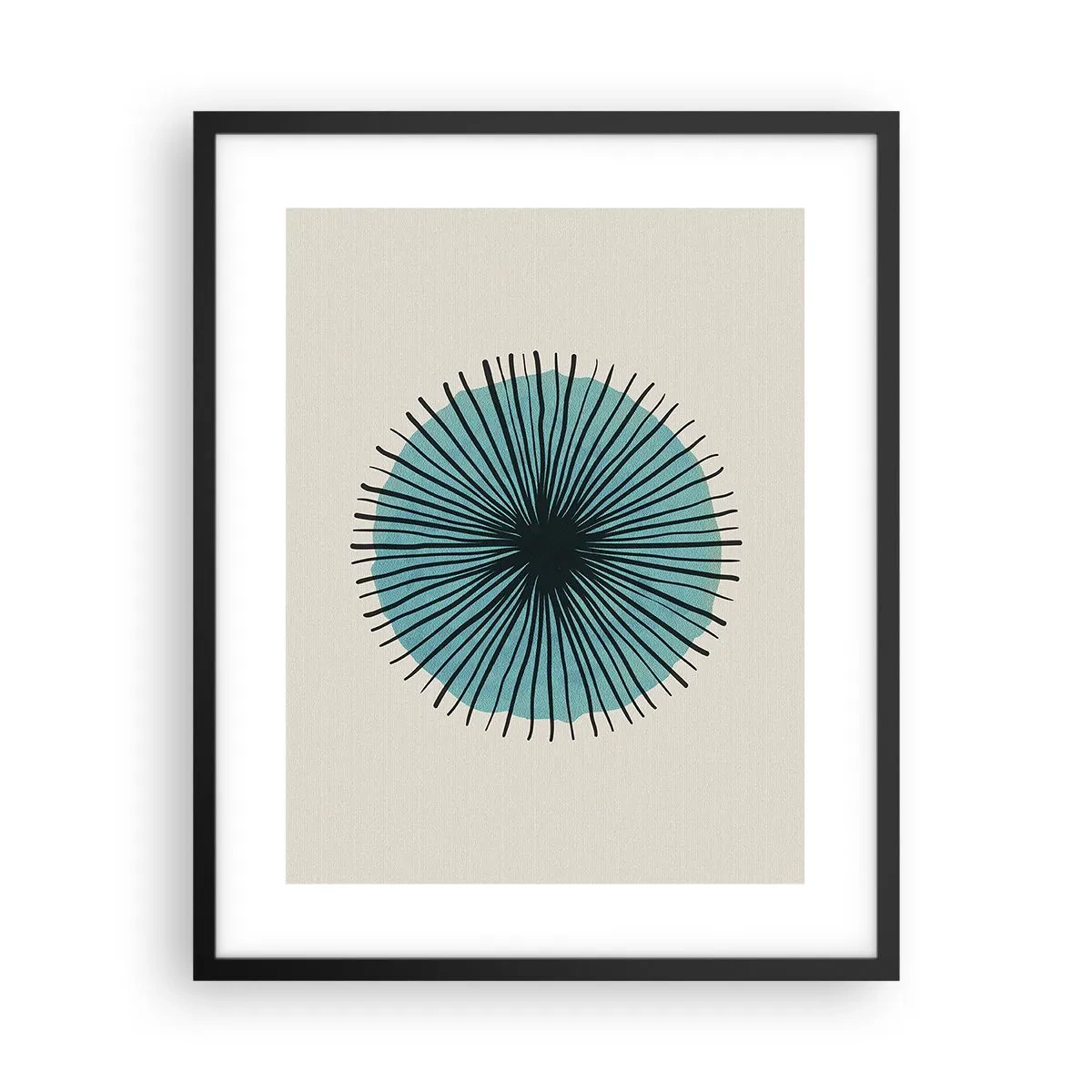 Poster in cornice nera - Radiosamente nel blu - 40x50 cm