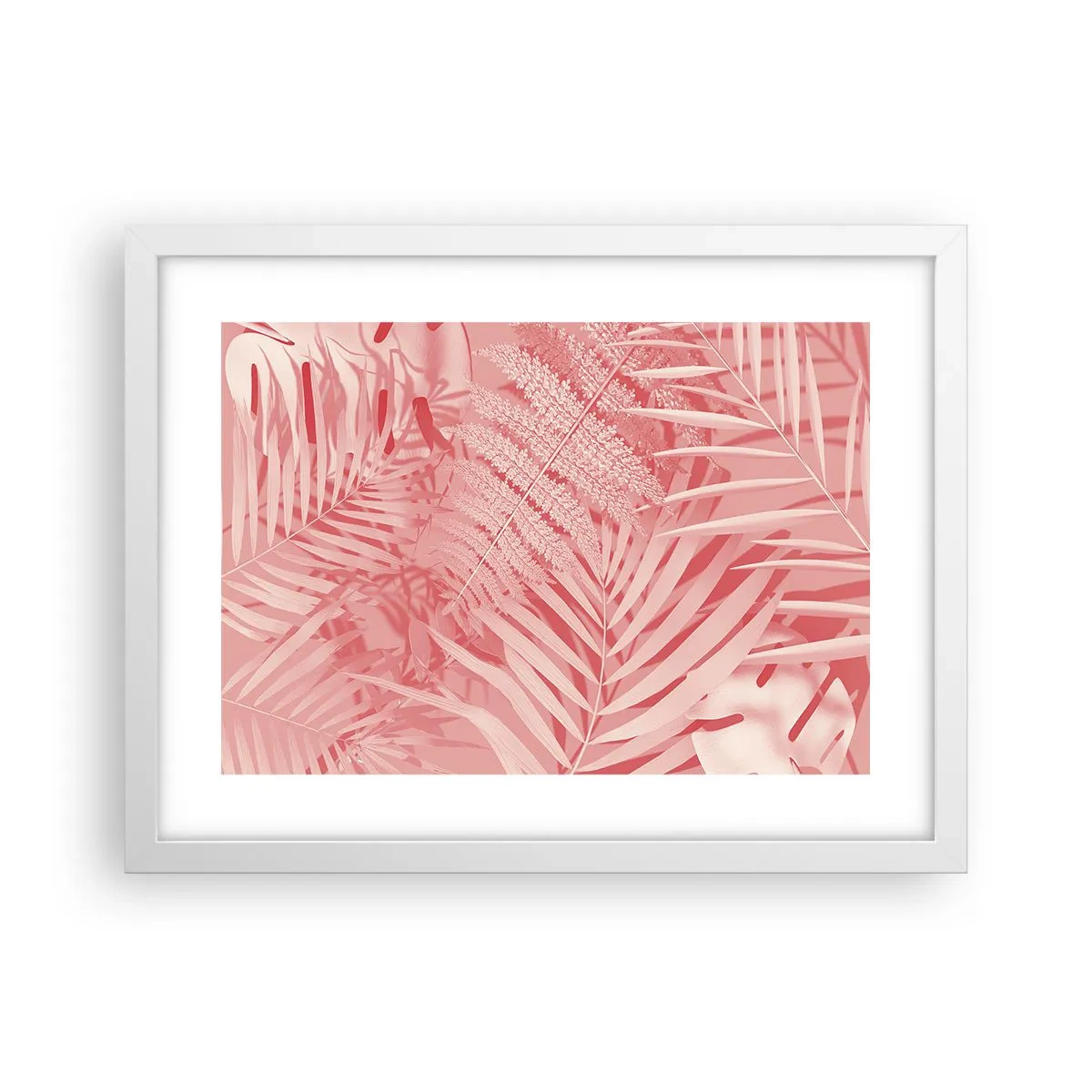 Poster in cornice bianca - Concetto rosa - 40x30 cm