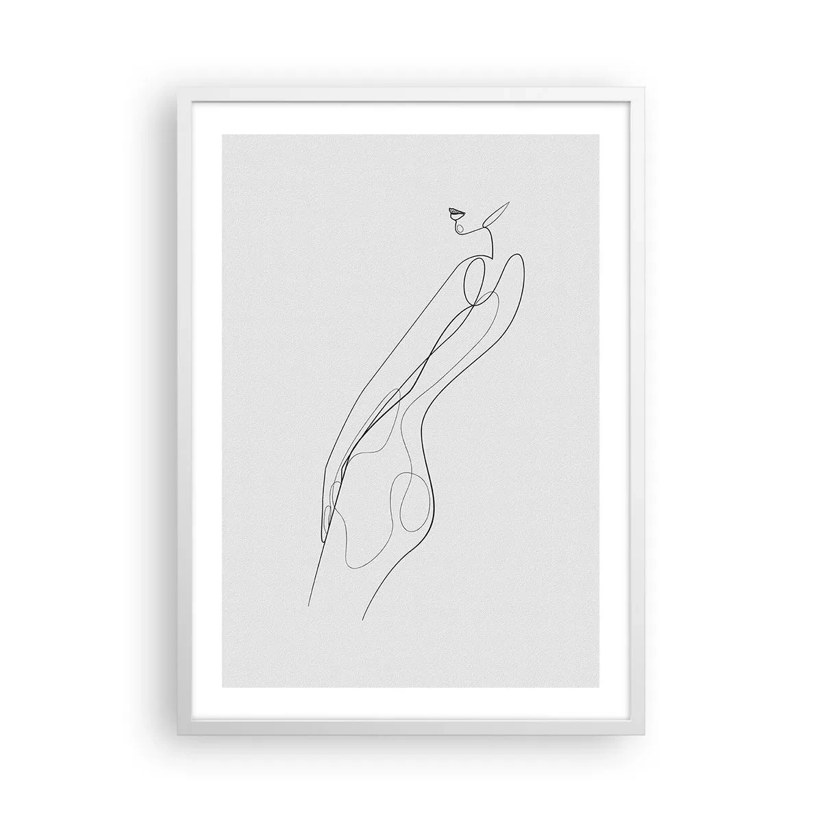 Poster in cornice bianca - Appena una promessa - 50x70 cm