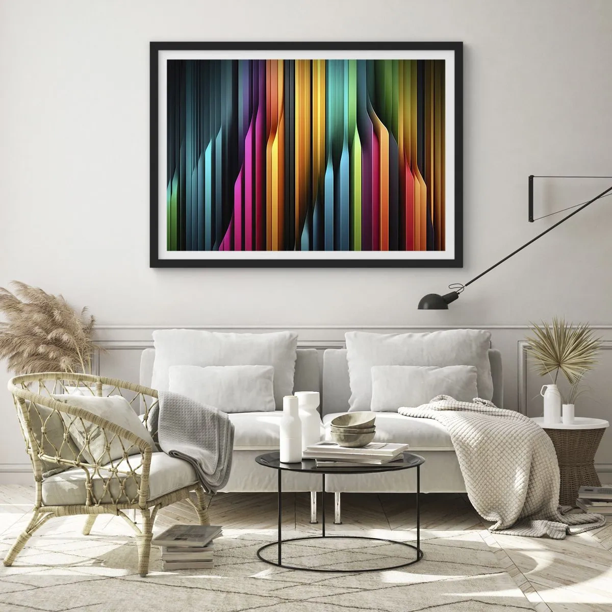 Poster in cornice nera - Organi di luce - 40x30 cm