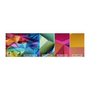 Campione Di Fotomurale Standard Eco - Origami arcobaleno - Astrazione, 3D, Grafica - 100x30 cm