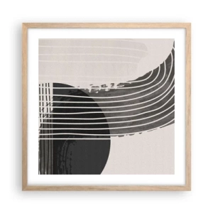 Poster in cornice rovere chiaro - Andata e ritorno - 50x50 cm