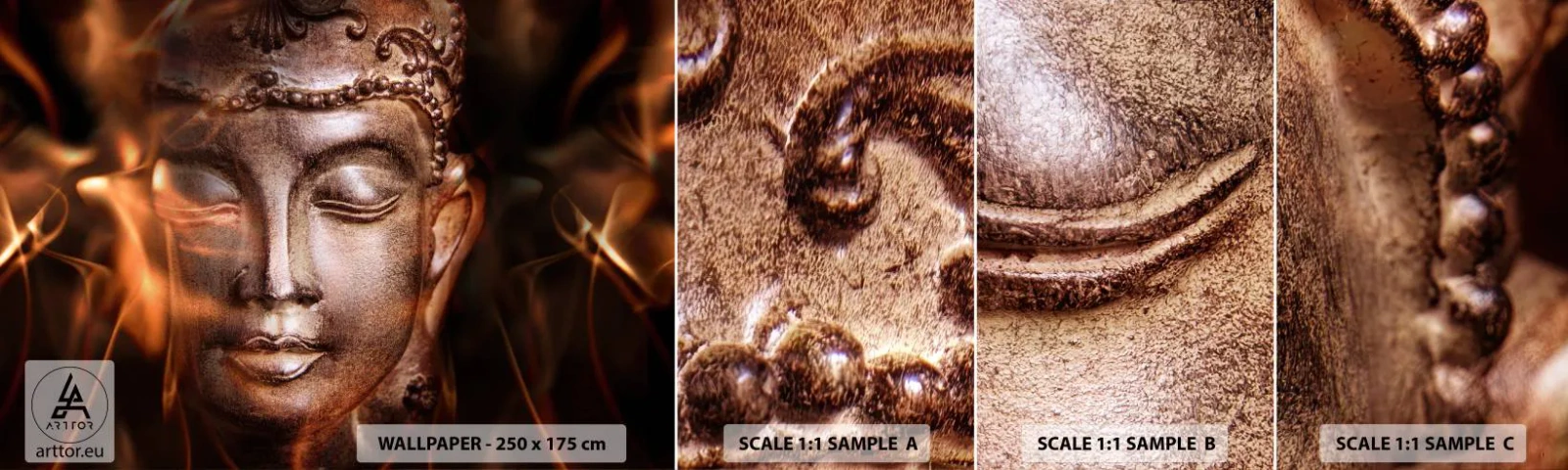 Campione Di Fotomurale Standard Eco - Esiste solo qui e ora - Budda, Religione, Asia - 100x30 cm