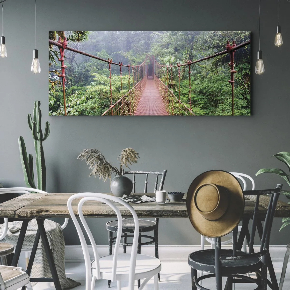 Quadro su tela - Stampe su Tela - Sospeso sopra gli alberi - 100x40 cm