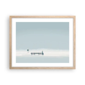 Poster in cornice rovere chiaro - Si, aspetto. - 50x40 cm