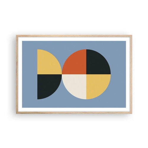 Poster in cornice rovere chiaro - Guarda e conta - 91x61 cm