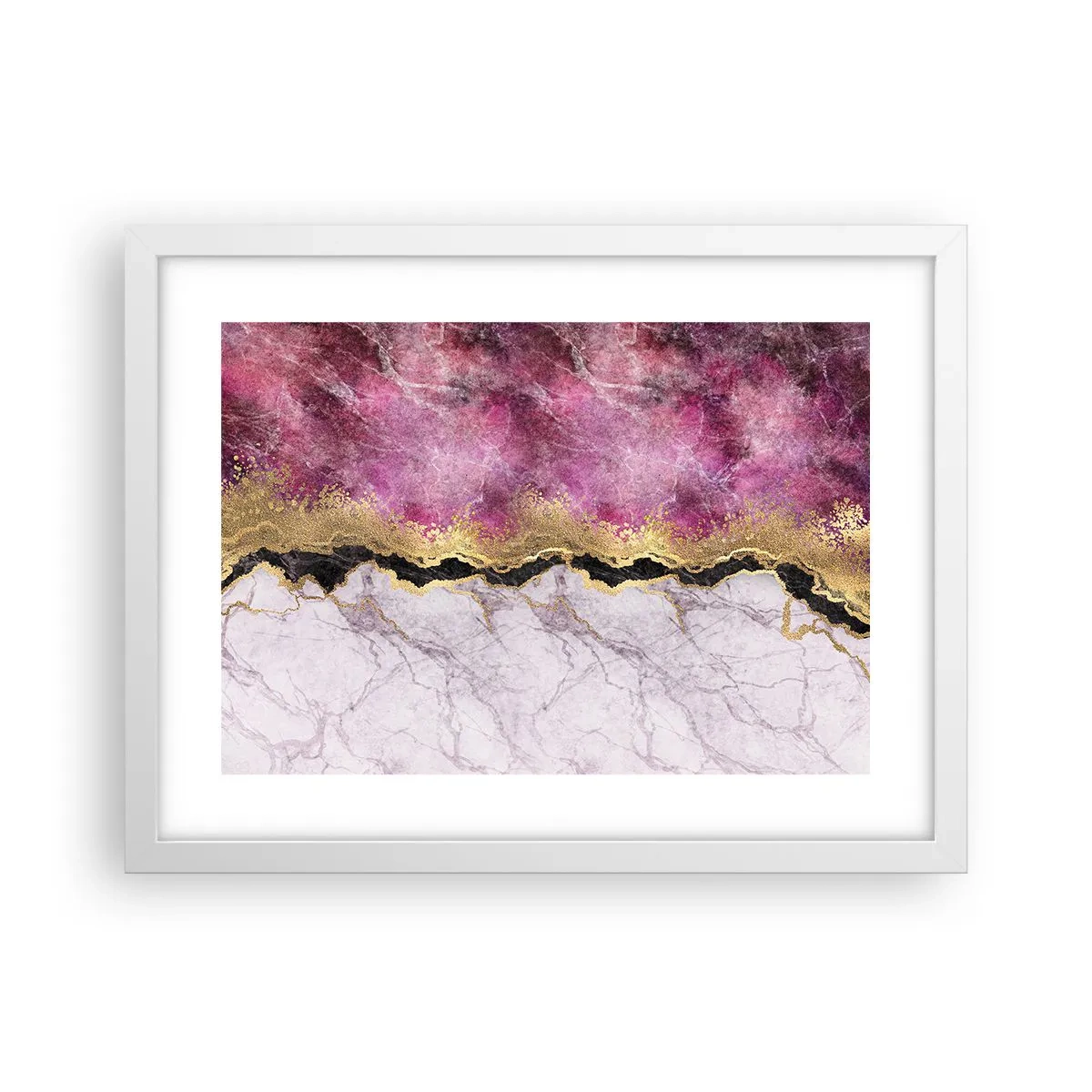 Poster in cornice bianca - Sul confine - 40x30 cm