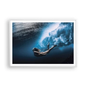 Poster in cornice bianca - Moderna sirena - 100x70 cm