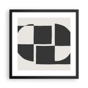 Poster in cornice nera - Antitesi - sintesi - 40x40 cm