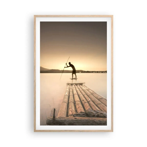 Poster in cornice rovere chiaro - Prima del riposo - 61x91 cm