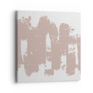 Quadro su tela - Stampe su Tela - Astrazione in un rosa mite - 40x40 cm