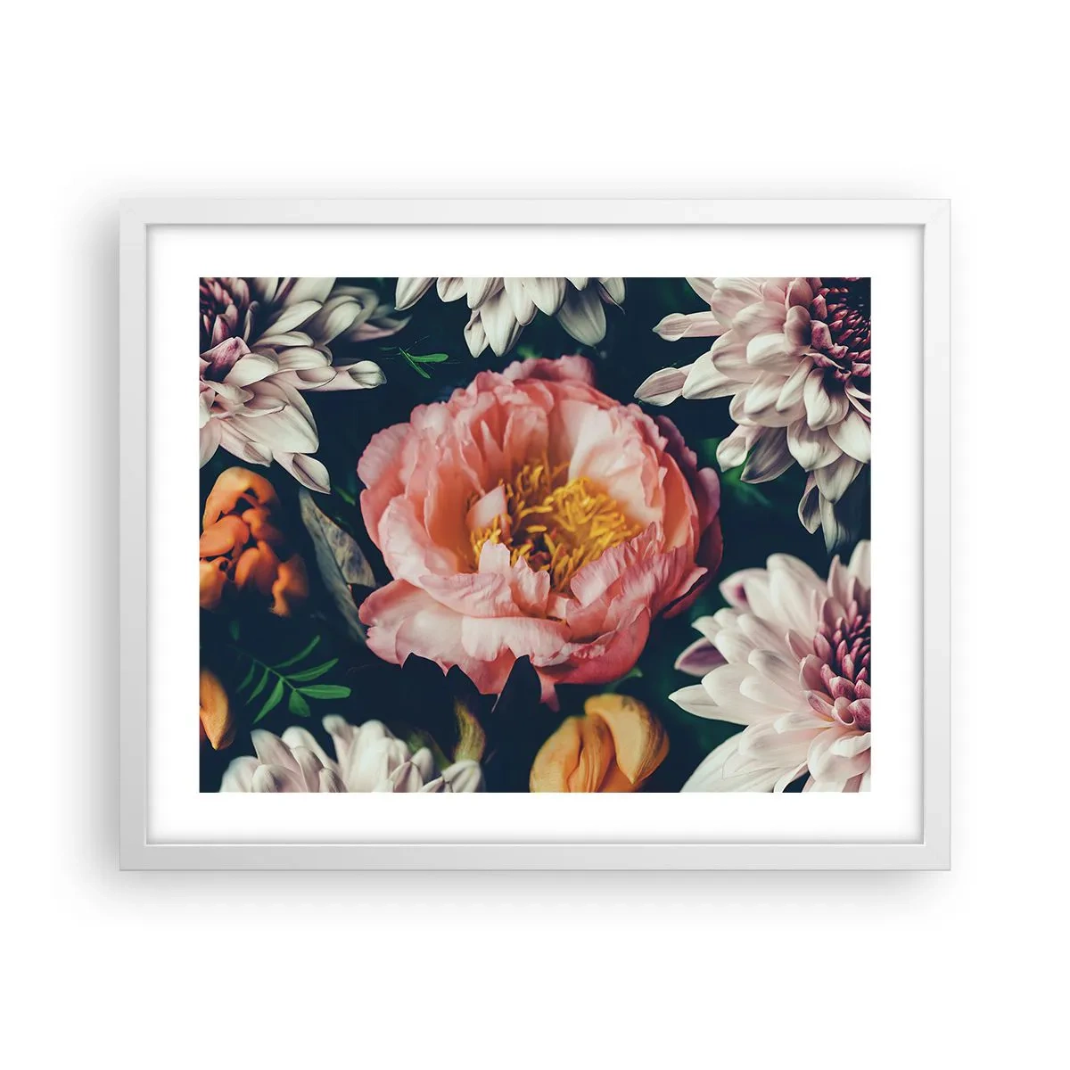 Poster in cornice bianca - Con fasto barocco - 50x40 cm