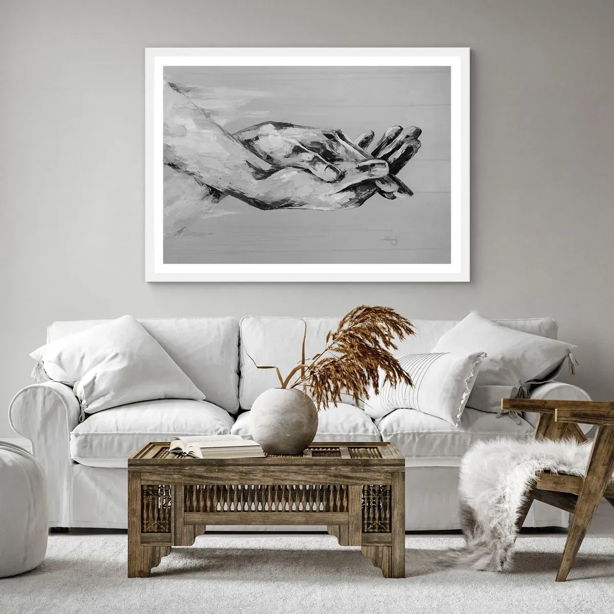 Poster in cornice bianca - Inizio... - 50x40 cm