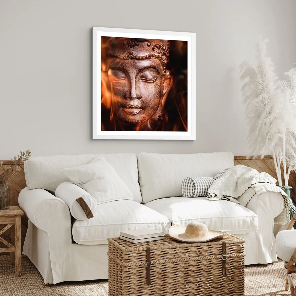 Poster in cornice bianca - Esiste solo qui e ora - 30x30 cm