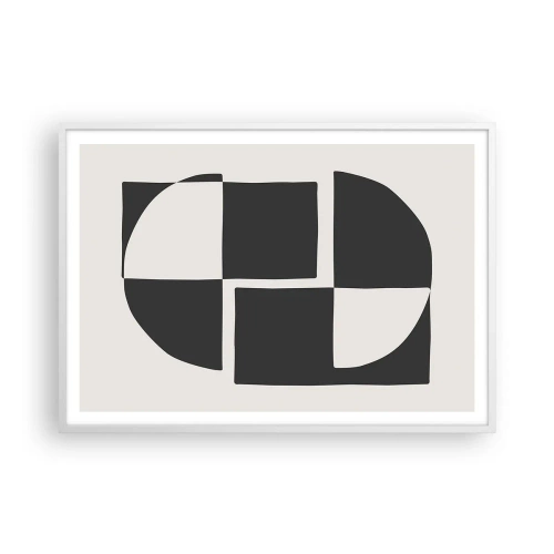 Poster in cornice bianca - Antitesi - sintesi - 100x70 cm