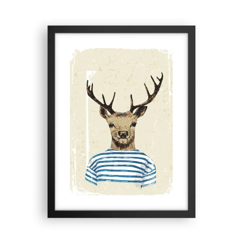 Poster in cornice nera - Mi piacciono le camicie a righe! - 30x40 cm