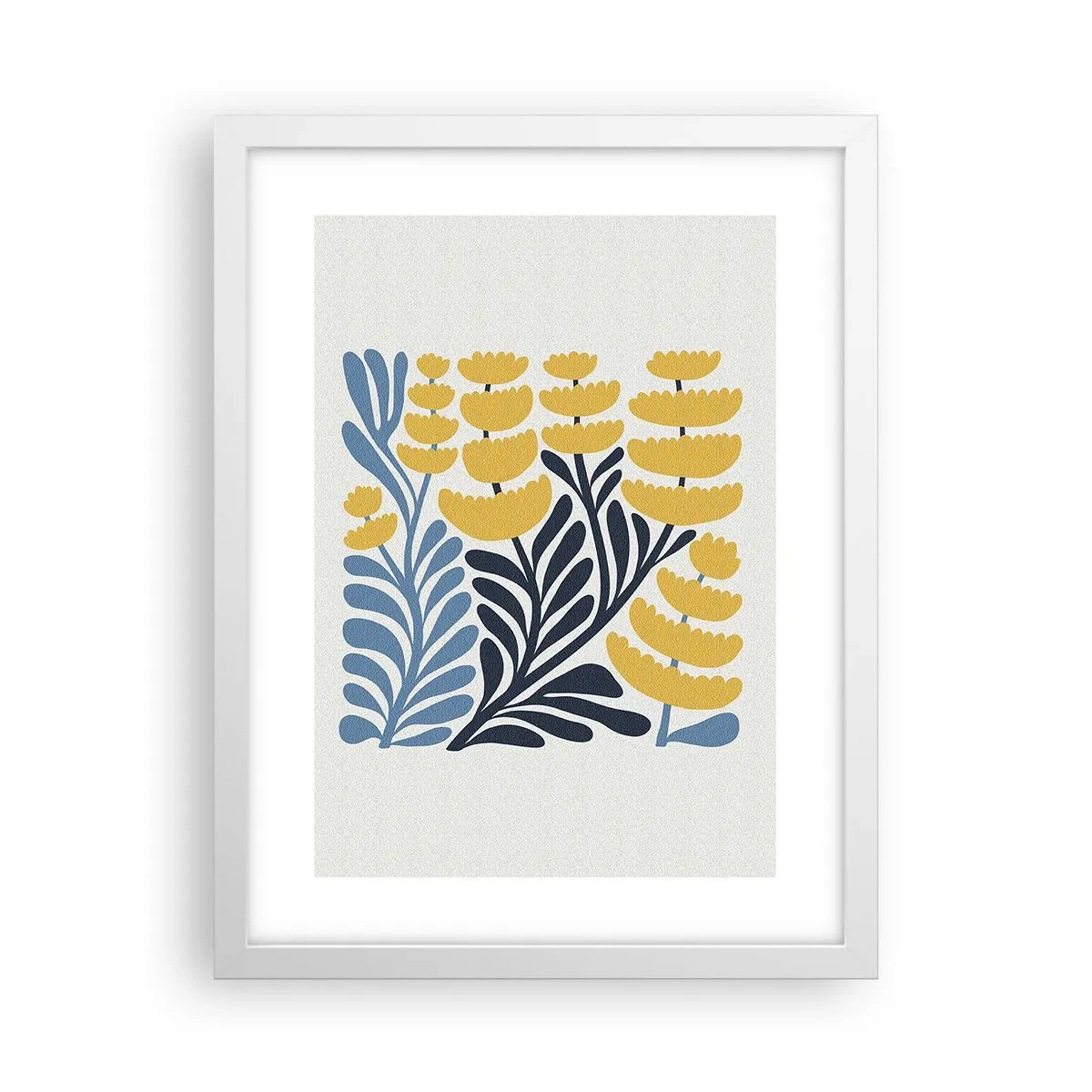 Poster in cornice bianca - Aiuola soleggiata - 30x40 cm